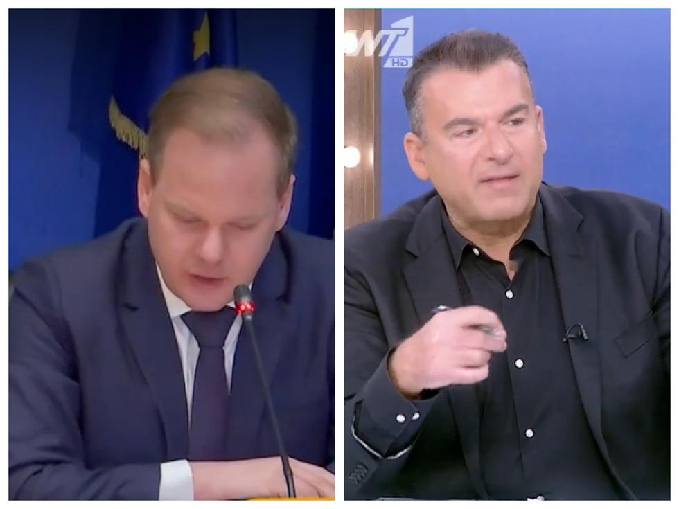 Εκτός-εαυτού-ο-Γιώργος-Λιάγκας-με-τον-πρώην-υπουργό-Κώστα-Καραμανλή.